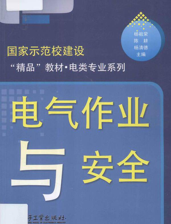 国家示范校建设“精品”教材·电类专业系列 电气作业与安全 杨祖荣，陈耕，杨清德 (2012版)