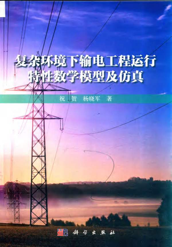 高清 PDF复杂环境下输电工程运行特性数学模型仿真祝贺 杨晓军 著 2019年版