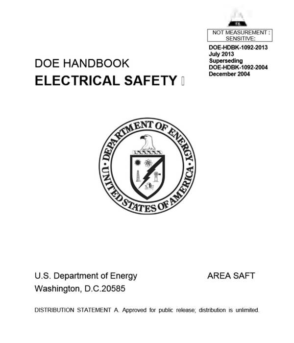 英文版 DOE 电气安全手册 2013 DOE Electrical Safety Handbook 2013