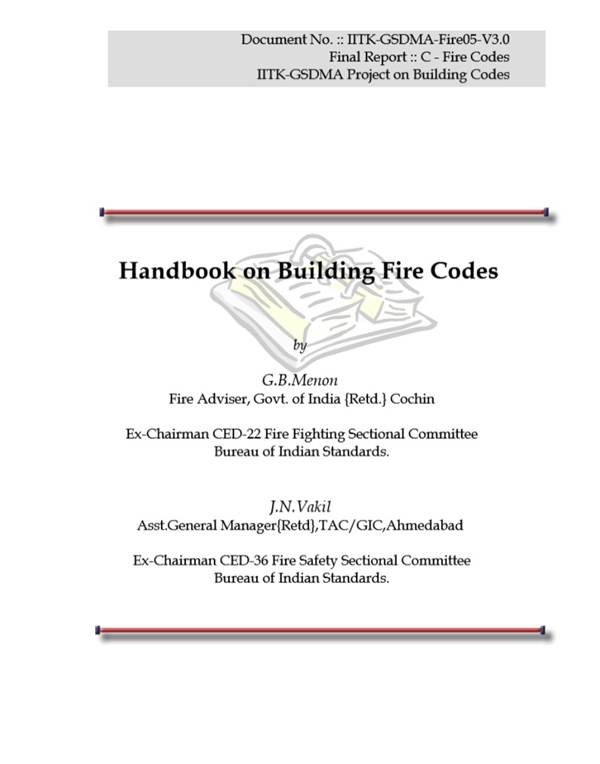 英文版 印度建筑消防规范手册 Handbook on Building Fire Codes