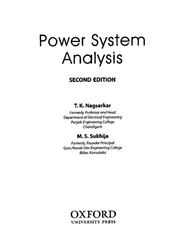 英文版 电力系统分析电力系统分析（第2版） Power System Analysis Power System Analysis 2nd Ed