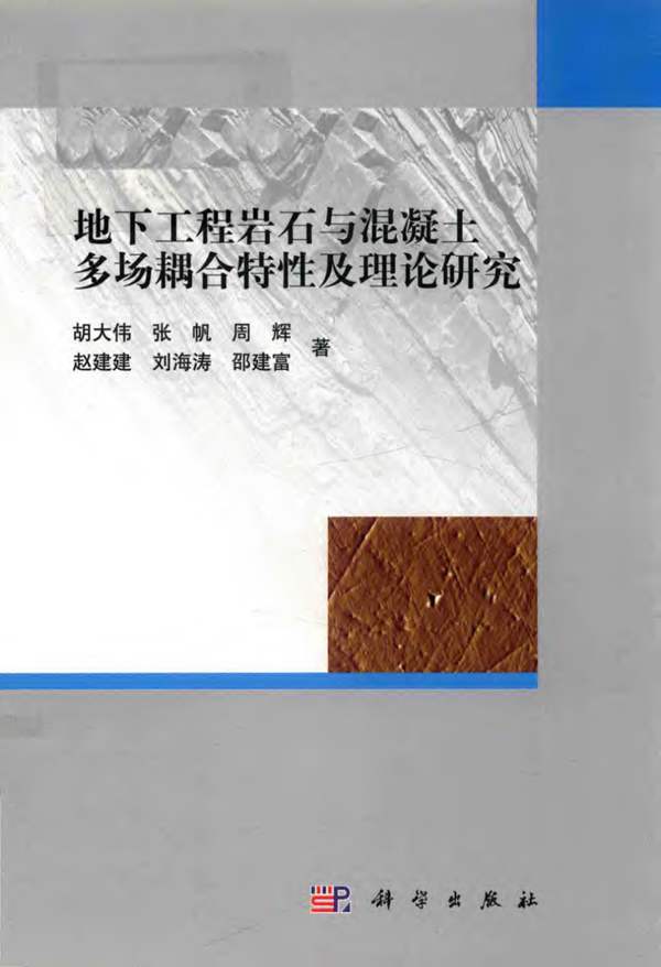 地下工程岩石与混凝土多场耦合特性及理论研究 胡大伟 等著 2018年版