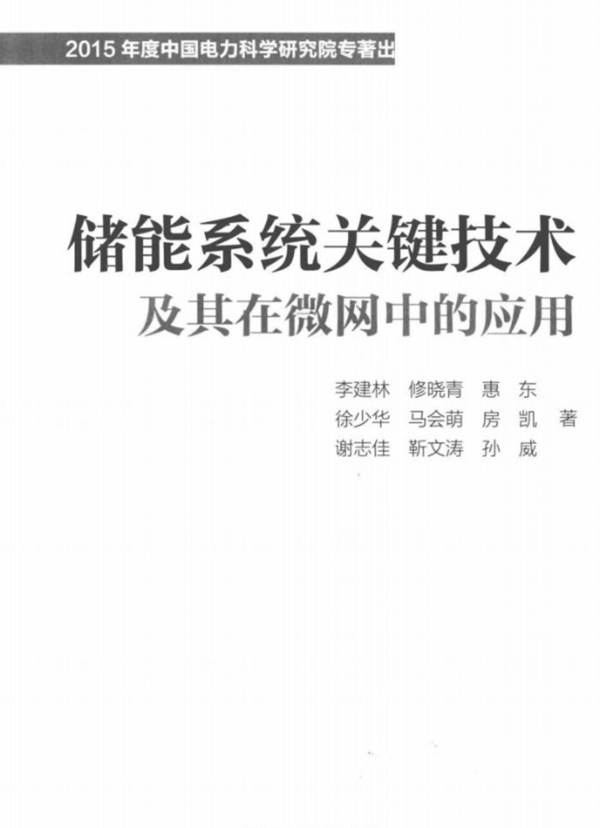 储能系统关键技术及其在微网中的应用李建林