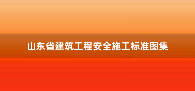 山东省建筑工程安全施工标准图集