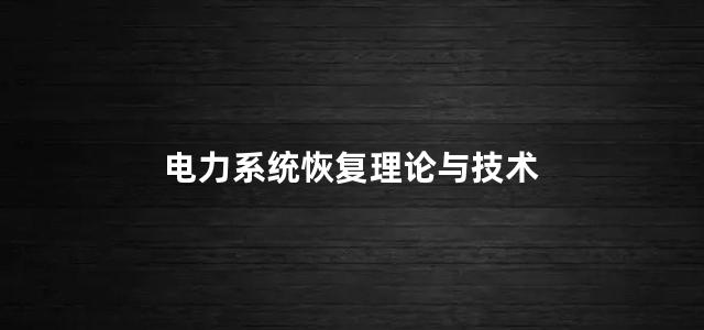 电力系统恢复理论与技术